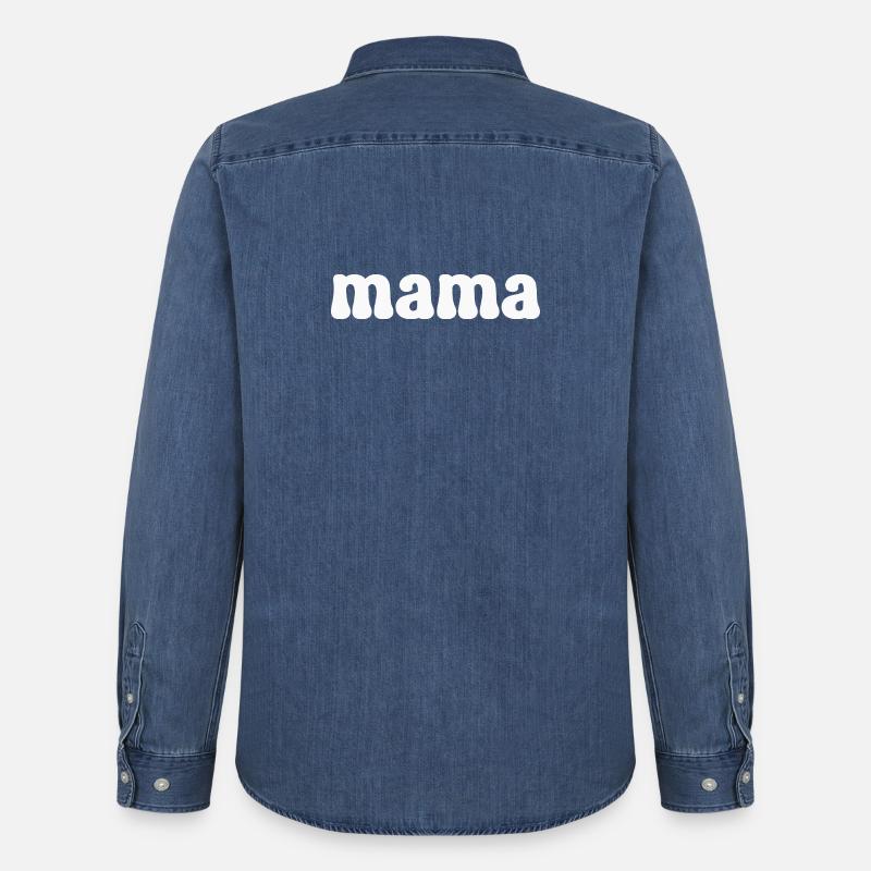 Mama Mutter - Männer Jeanshemd Organic von Stanley/Stella - verwaschenes Mittelblau 