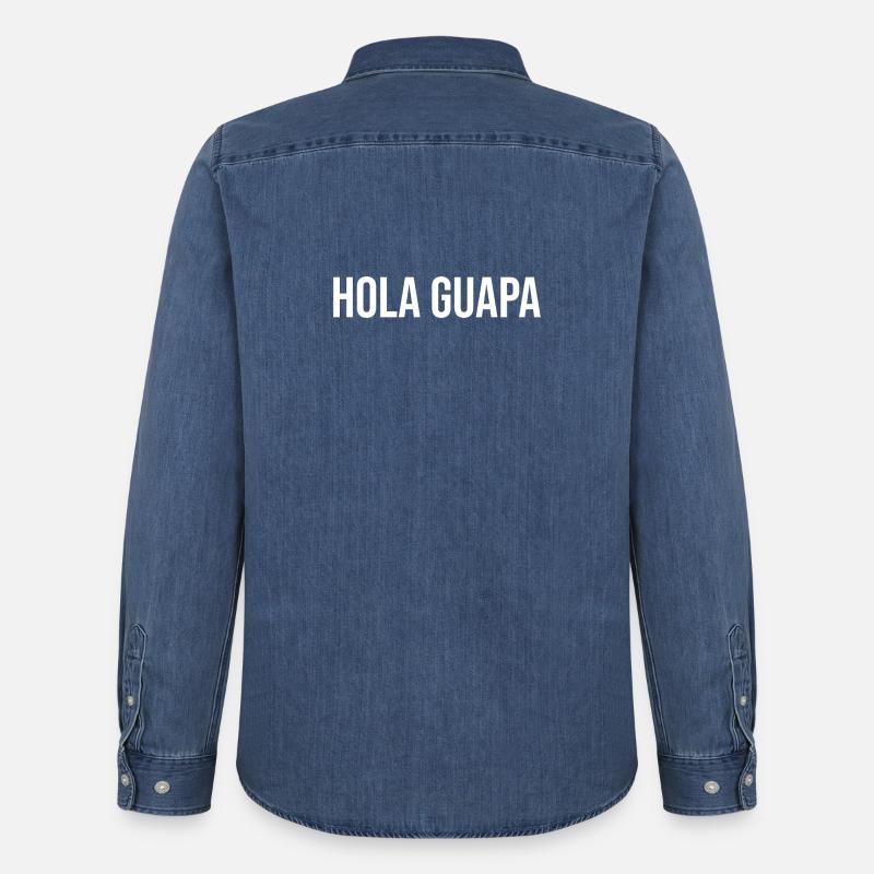 Hallo Hübsche. - Männer Jeanshemd Organic von Stanley/Stella - verwaschenes Mittelblau 