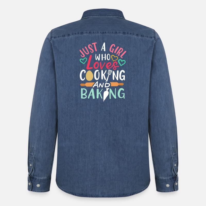 Cuisson de la cuisson - Chemise en denim homme bio Stanley/Stella - bleu moyen délavé 