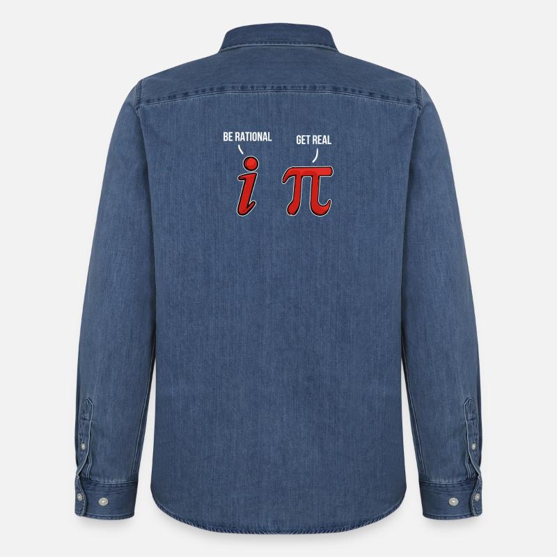 Pi Day Math Pi 3.14 - Männer Jeanshemd Organic von Stanley/Stella - verwaschenes Mittelblau 