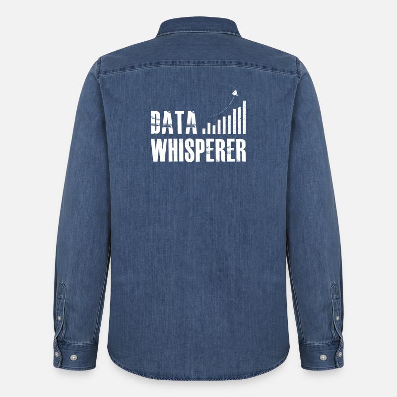 Datenflüsterer, Wissenschaftsanalyst, Software-Ingenieur - Männer Jeanshemd Organic von Stanley/Stella - verwaschenes Mittelblau 