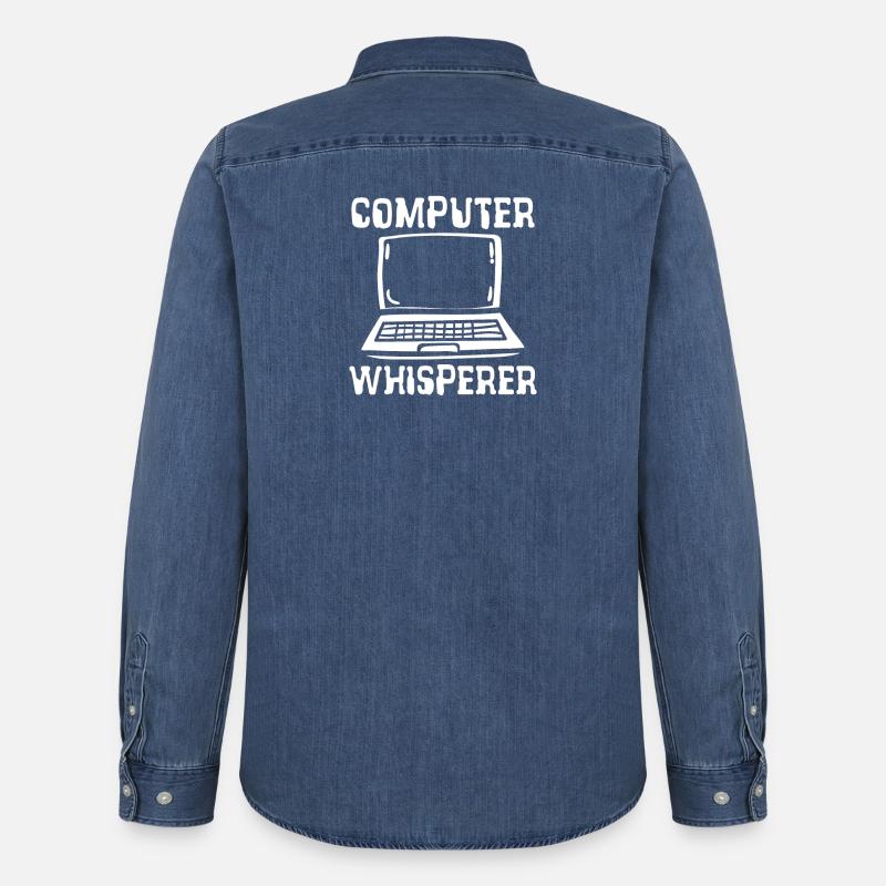 Computer whisperer - Männer Jeanshemd Organic von Stanley/Stella - verwaschenes Mittelblau 