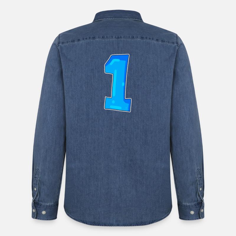 1 - Männer Jeanshemd Organic von Stanley/Stella - verwaschenes Mittelblau 