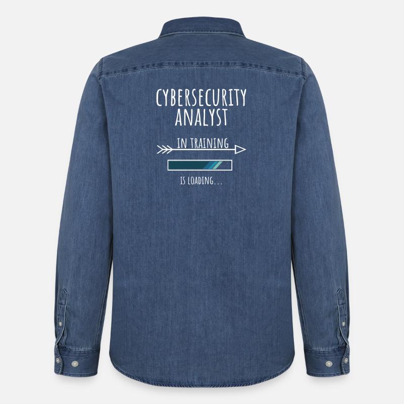 Cybersecurity Analyst Geschenk Beruf Ausbildung - Männer Jeanshemd Organic von Stanley/Stella - verwaschenes Mittelblau 