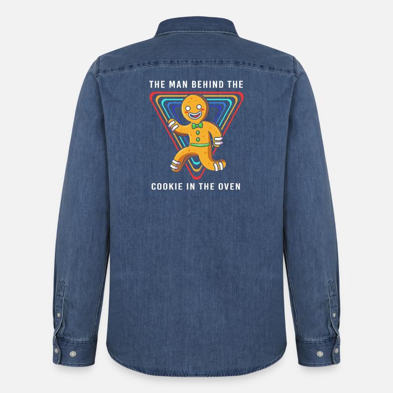 Werdender Papa werdende Väter - Männer Jeanshemd Organic von Stanley/Stella - verwaschenes Mittelblau