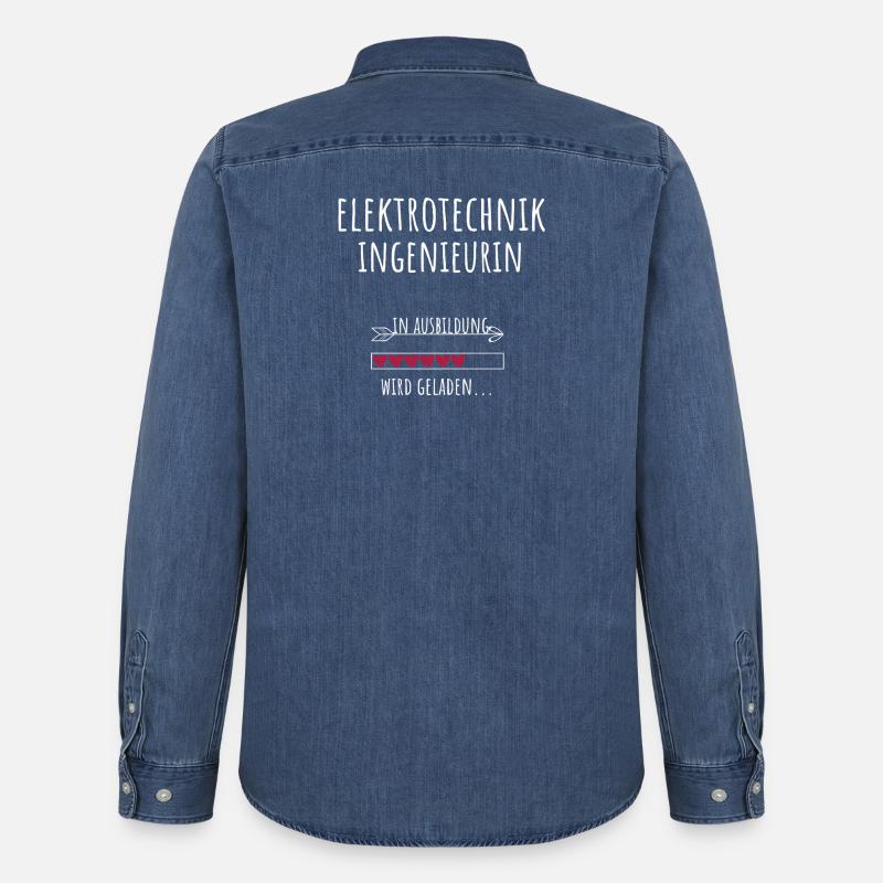 Electrical Engineer Study Gift - Men’s Organic Denim Shirt by Stanley/Stella - mid washy 
