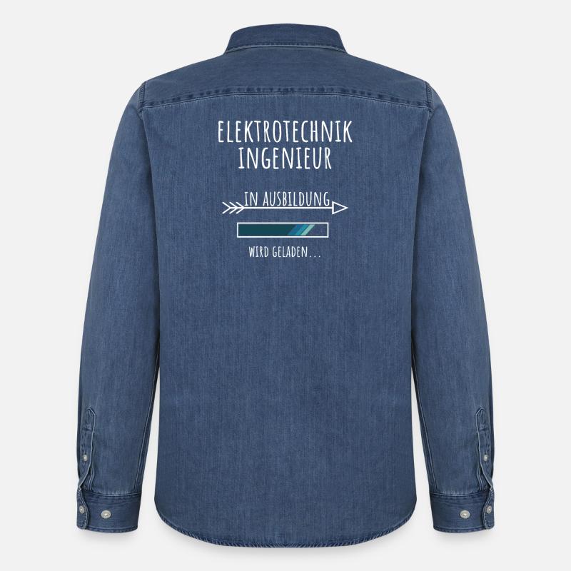 Elektrotechnik Studium Beruf Ausbildung - Männer Jeanshemd Organic von Stanley/Stella - verwaschenes Mittelblau 