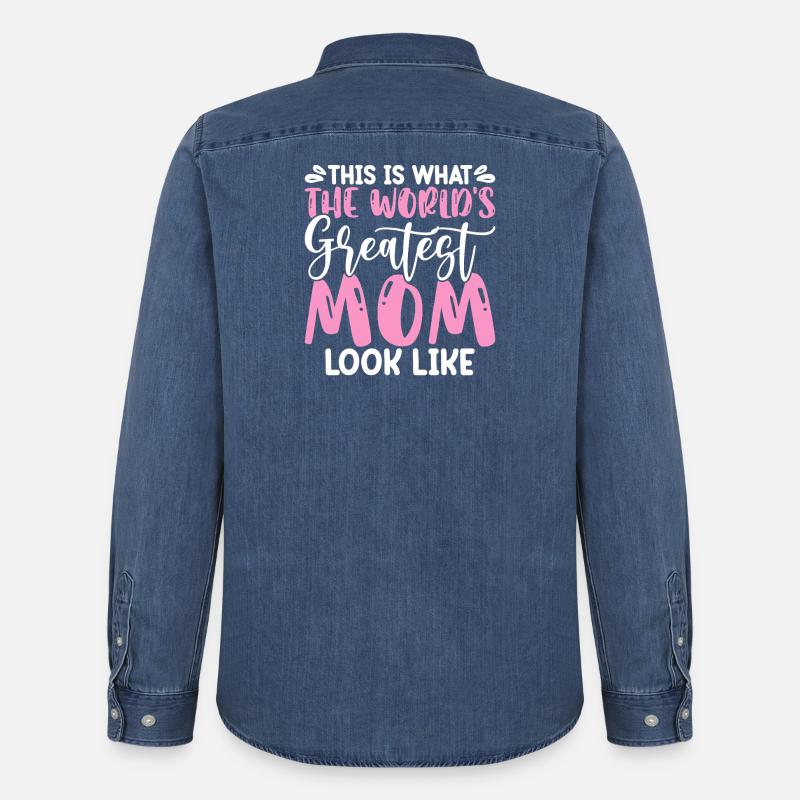 Mama Geschenk Weihnachtsgeschenke   - Männer Jeanshemd Organic von Stanley/Stella - verwaschenes Mittelblau 