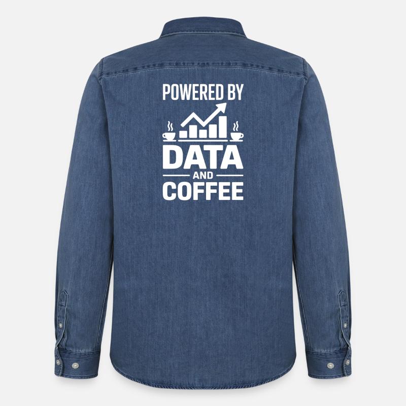 Datenanalyst Spruch Lustiges Datenanalyst Geschenk - Männer Jeanshemd Organic von Stanley/Stella - verwaschenes Mittelblau 