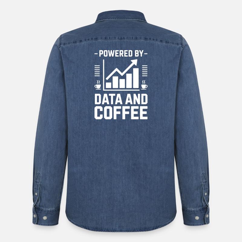Datenanalyst Spruch Lustiges Datenanalyst Geschenk - Männer Jeanshemd Organic von Stanley/Stella - verwaschenes Mittelblau