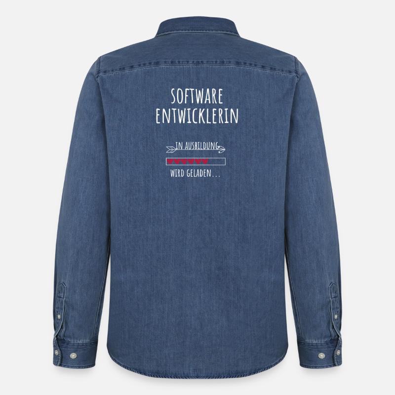 Softwareentwicklerin Informatik Studium Beruf - Männer Jeanshemd Organic von Stanley/Stella - verwaschenes Mittelblau