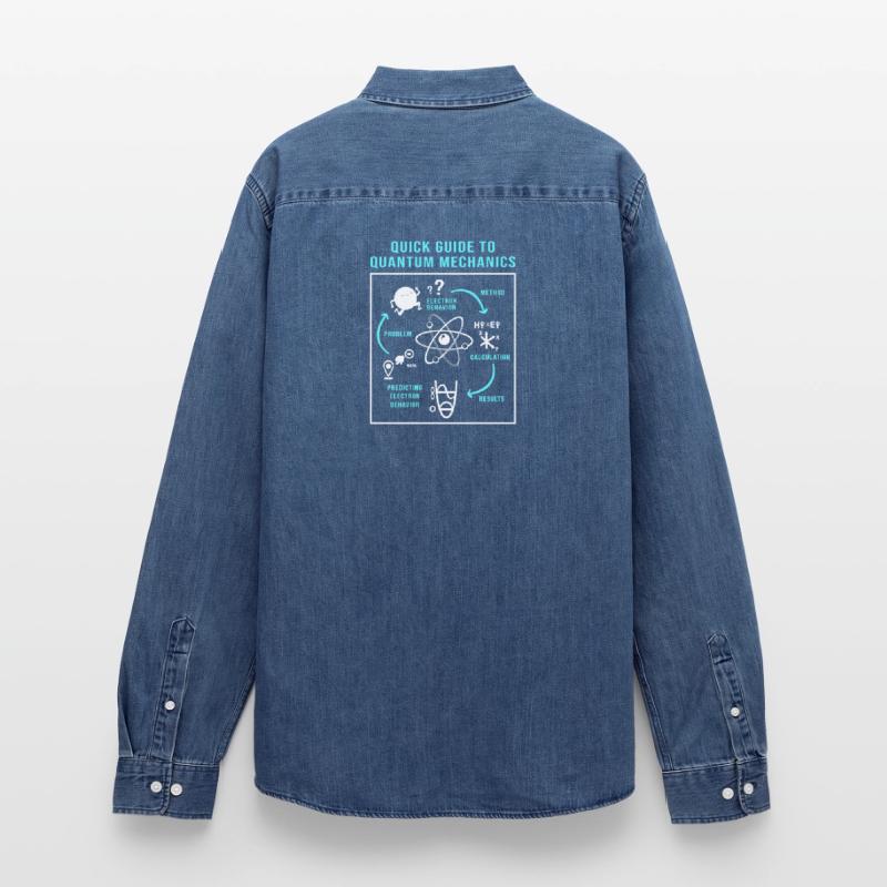 Quantum Physics Quantum Physics Quantum Leap Men’s Organic Denim Shirt by Stanley/Stella