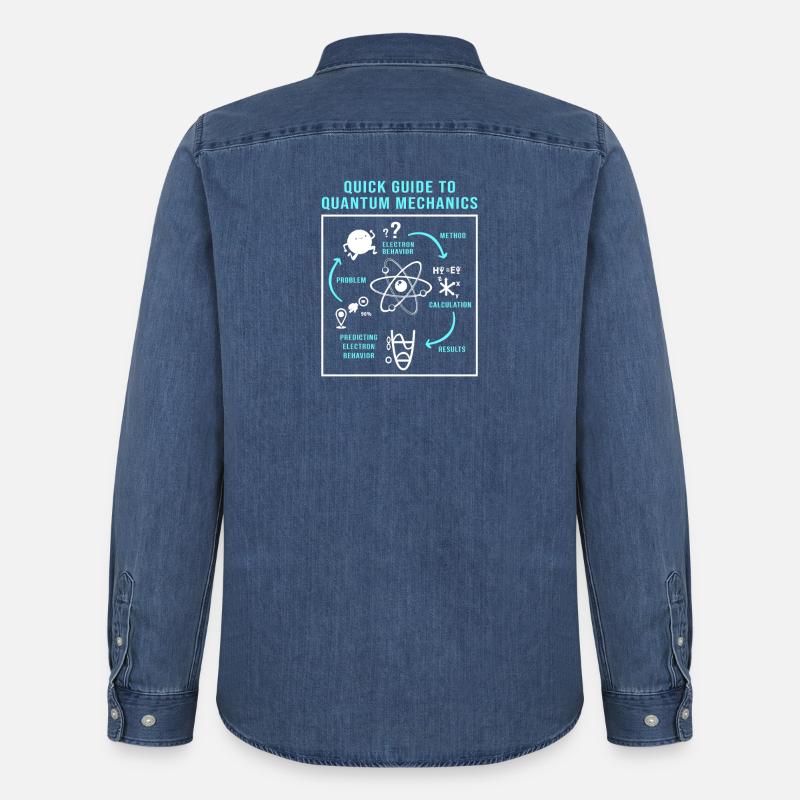 Quantenphysik Quanten Physik Quantensprung - Männer Jeanshemd Organic von Stanley/Stella - verwaschenes Mittelblau 