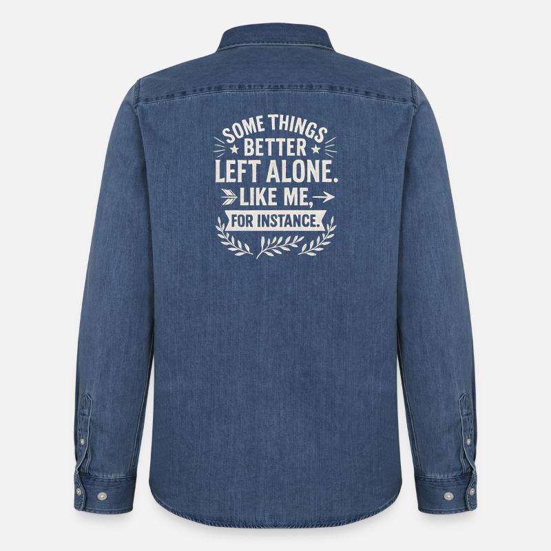 Lustiger Spruch Introvertierte Nerds Geschenkidee - Männer Jeanshemd Organic von Stanley/Stella - verwaschenes Mittelblau