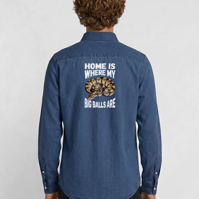 Python roi Serpents Amateurs de terrarium Python Chemise en denim homme bio Stanley/Stella