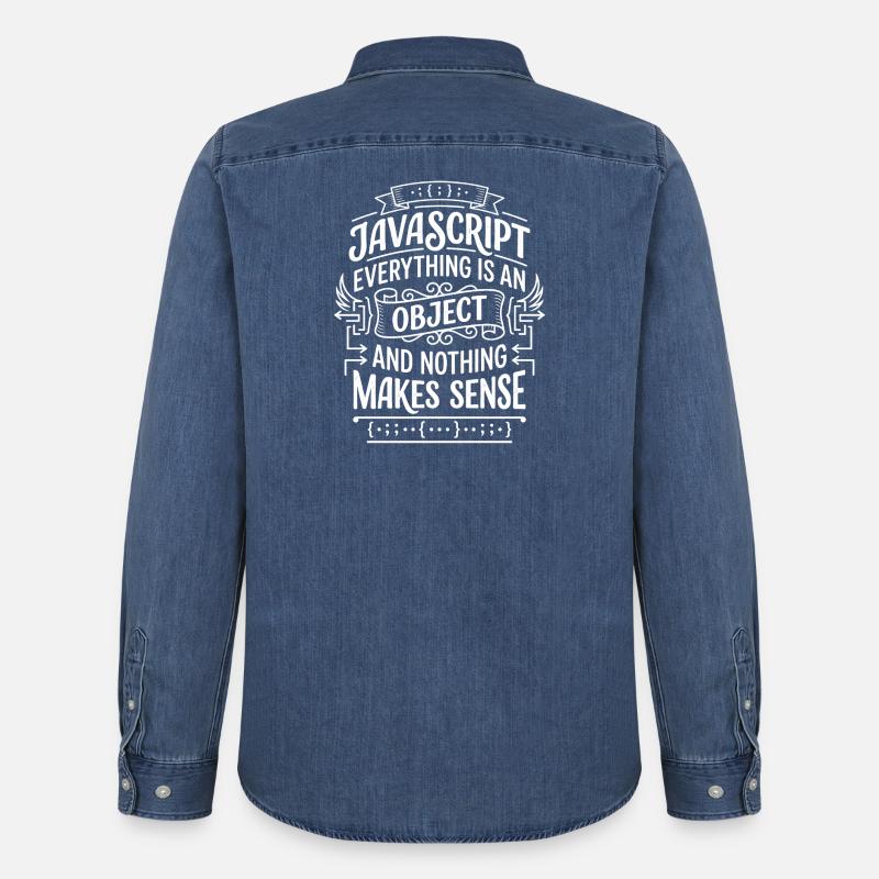 JavaScript : Tout est un objet - Chemise en denim homme bio Stanley/Stella - bleu moyen délavé 
