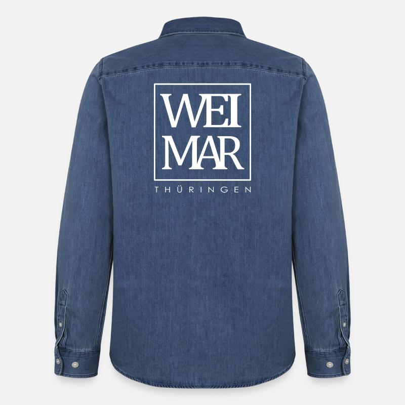 Weimar - Thüringen - Männer Jeanshemd Organic von Stanley/Stella - verwaschenes Mittelblau 