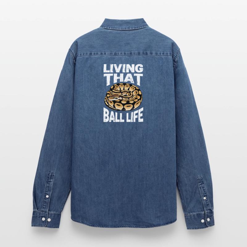 Python roi Serpents Amateurs de terrarium Python Chemise en denim homme bio Stanley/Stella