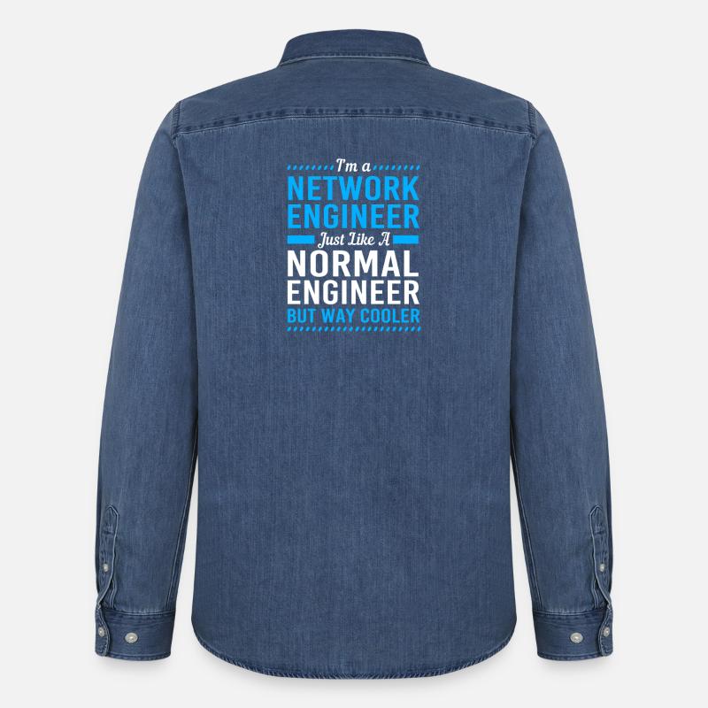 Netzwerk Informatiker Programmierer Admin - Männer Jeanshemd Organic von Stanley/Stella - verwaschenes Mittelblau 