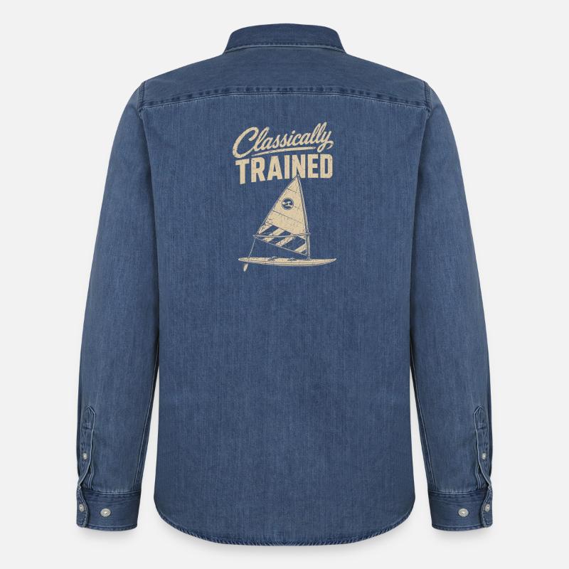 Classically Trained Sailor Tee - Männer Jeanshemd Organic von Stanley/Stella - verwaschenes Mittelblau 