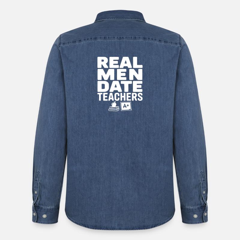 Echte Männer daten Lehrer - Männer Jeanshemd Organic von Stanley/Stella - verwaschenes Mittelblau 
