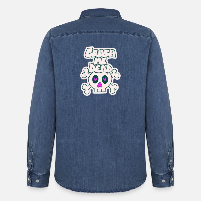 Zerquetsche mich zu Tode - Männer Jeanshemd Organic von Stanley/Stella - verwaschenes Mittelblau