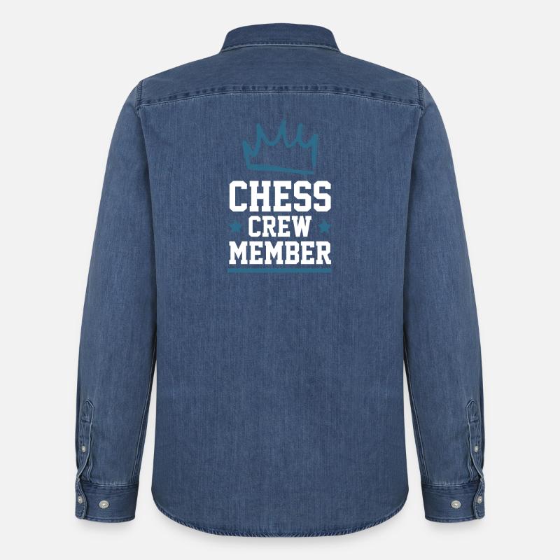Chess Crew - Männer Jeanshemd Organic von Stanley/Stella - verwaschenes Mittelblau 