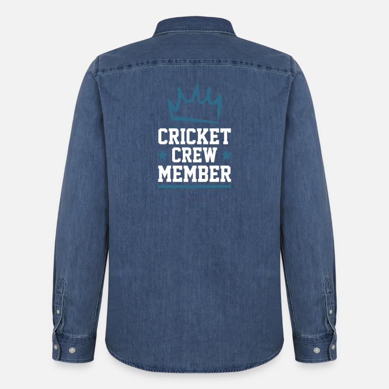 Cricket Crew - Männer Jeanshemd Organic von Stanley/Stella - verwaschenes Mittelblau 
