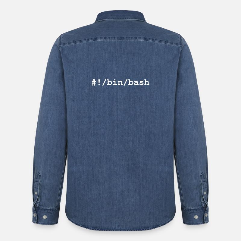 Bash / Bourne-Again Shell i Linux og Unix - Stanley/Stella denimskjorte - afbleget mellemblå 