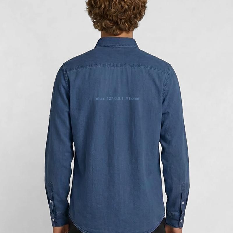 Programmierer Nerd IT Witz Developer Zuhause Männer Jeanshemd Organic von Stanley/Stella