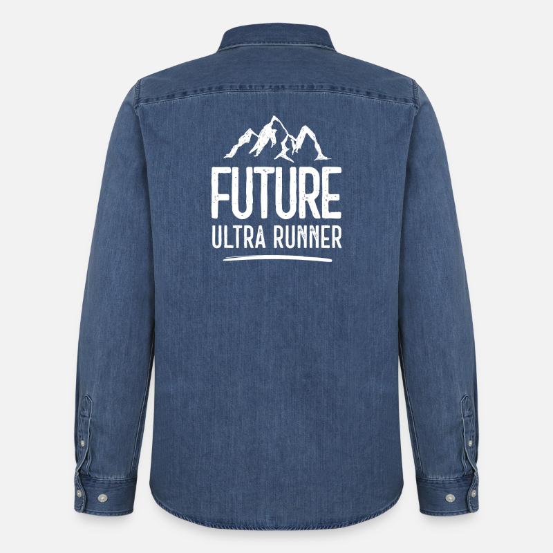 Future Ultra Runner - Männer Jeanshemd Organic von Stanley/Stella - verwaschenes Mittelblau 