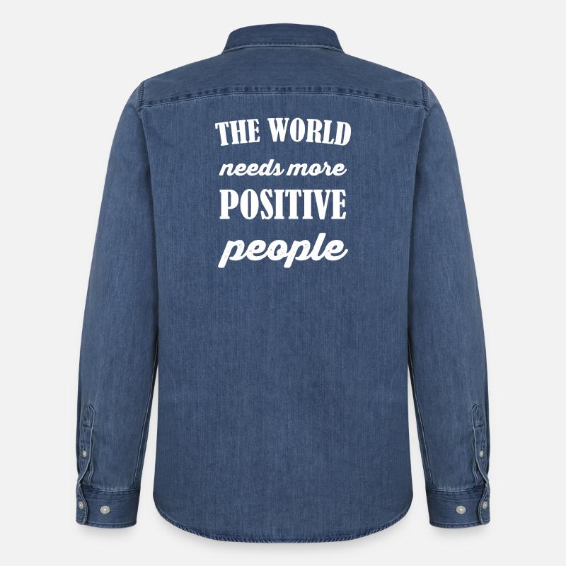 Motto - Männer Jeanshemd Organic von Stanley/Stella - verwaschenes Mittelblau 