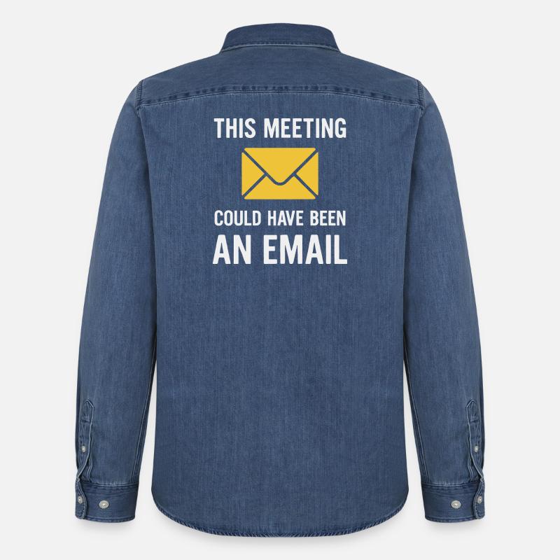 Meeting oder E-Mail - Männer Jeanshemd Organic von Stanley/Stella - verwaschenes Mittelblau 