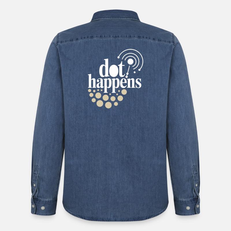 Dot Happens Morse Code Spaß - Männer Jeanshemd Organic von Stanley/Stella - verwaschenes Mittelblau