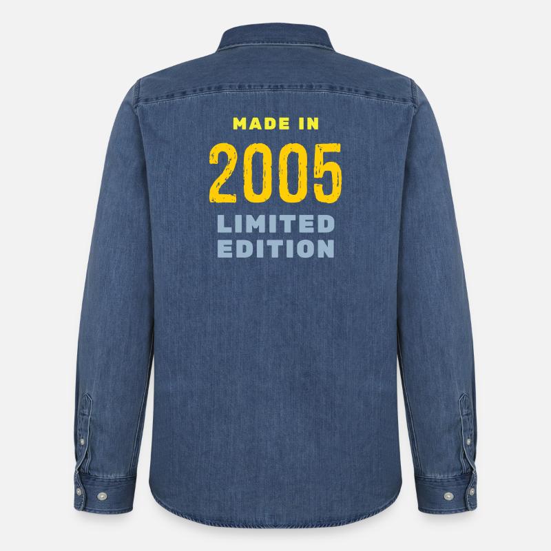 2005 - Männer Jeanshemd Organic von Stanley/Stella - verwaschenes Mittelblau 