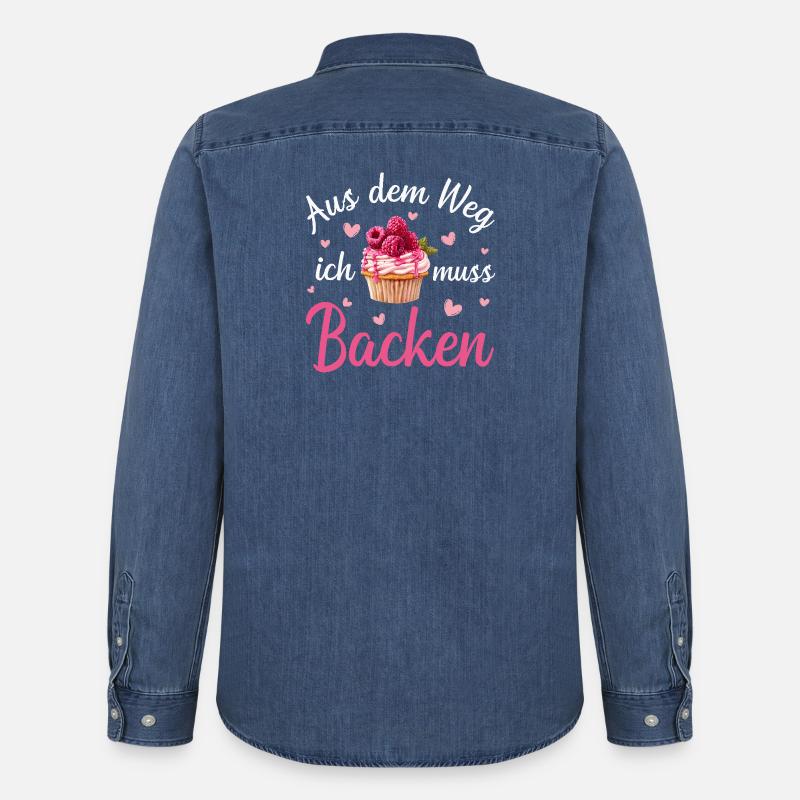 Backen Bäcker Bäckerin - Männer Jeanshemd Organic von Stanley/Stella - verwaschenes Mittelblau 