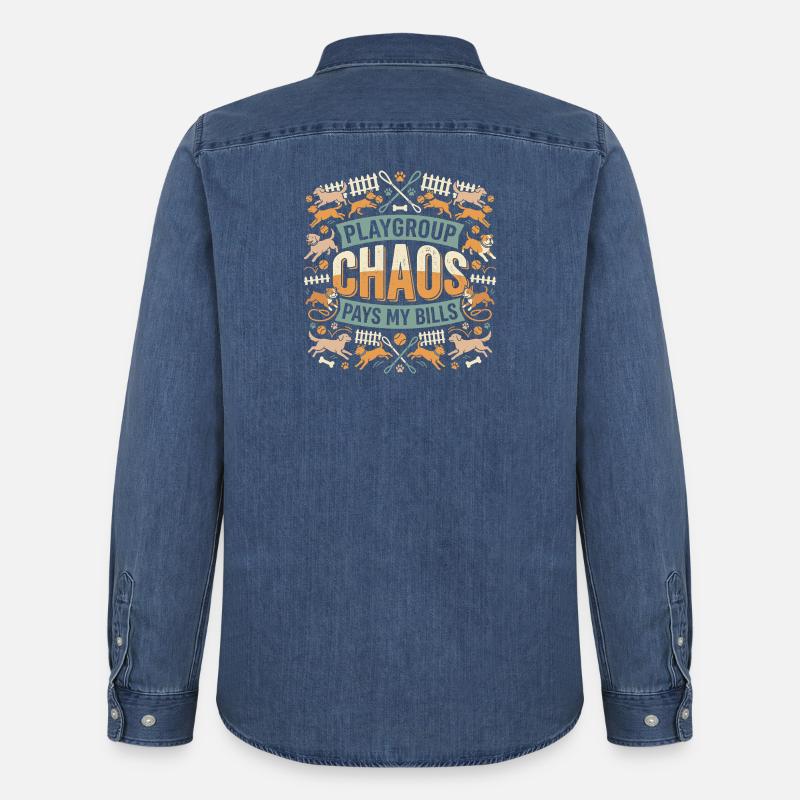 Zwingertechniker, Zwingerassistent, Tierpflege - Männer Jeanshemd Organic von Stanley/Stella - verwaschenes Mittelblau 