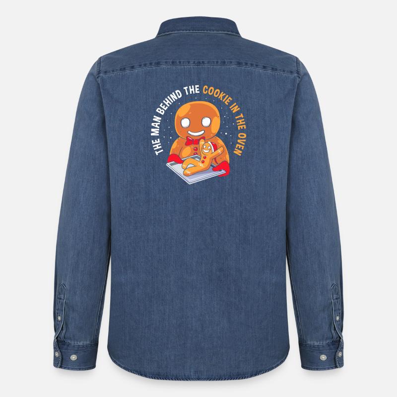 Futuri papà - Camicia in denim uomo bio di Stanley/Stella - blu medio slavato 