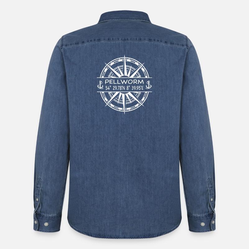 Pellworm - Männer Jeanshemd Organic von Stanley/Stella - verwaschenes Mittelblau 