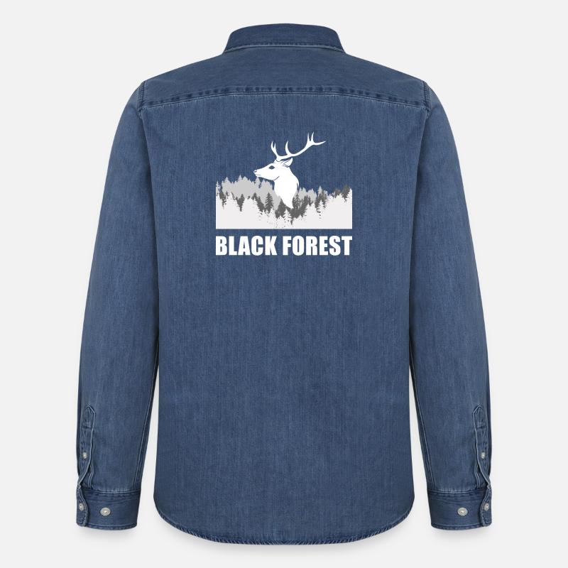 Black Forest - Männer Jeanshemd Organic von Stanley/Stella - verwaschenes Mittelblau 
