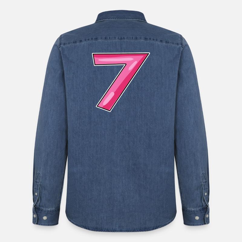 7 - Männer Jeanshemd Organic von Stanley/Stella - verwaschenes Mittelblau