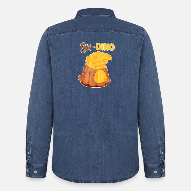 Pudding - Männer Jeanshemd Organic von Stanley/Stella - verwaschenes Mittelblau
