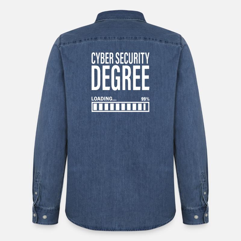 Cybersecurity Student Engineer Cyber Security - Men’s Organic Denim Shirt by Stanley/Stella - mid washy 