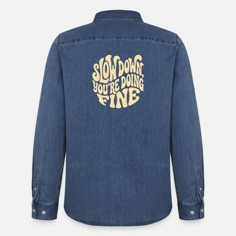 Relaxe - Männer Jeanshemd Organic von Stanley/Stella - verwaschenes Mittelblau