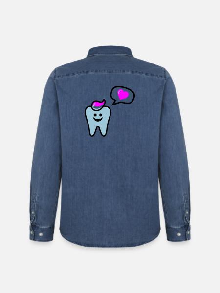 zahn punk zahnarzt dentist - Men’s Organic Denim Shirt by Stanley/Stella - mid washy