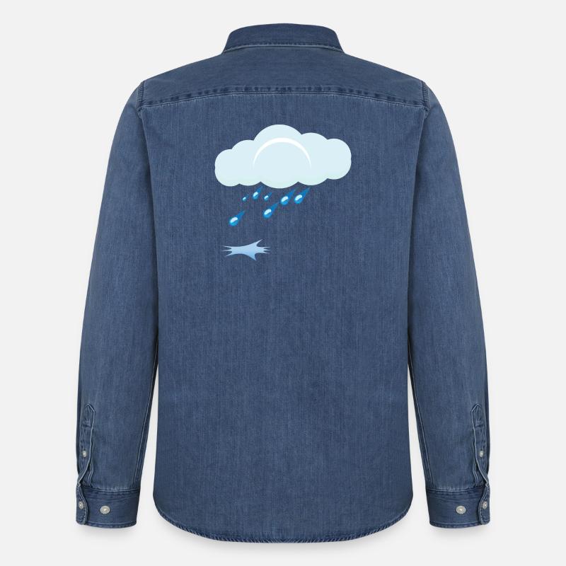 Rain - Men’s Organic Denim Shirt by Stanley/Stella - mid washy 