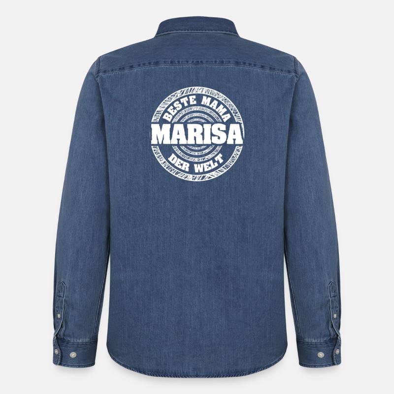 Marisa als Mutter - Männer Jeanshemd Organic von Stanley/Stella - verwaschenes Mittelblau 