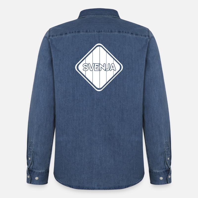 Vor - Männer Jeanshemd Organic von Stanley/Stella - verwaschenes Mittelblau 