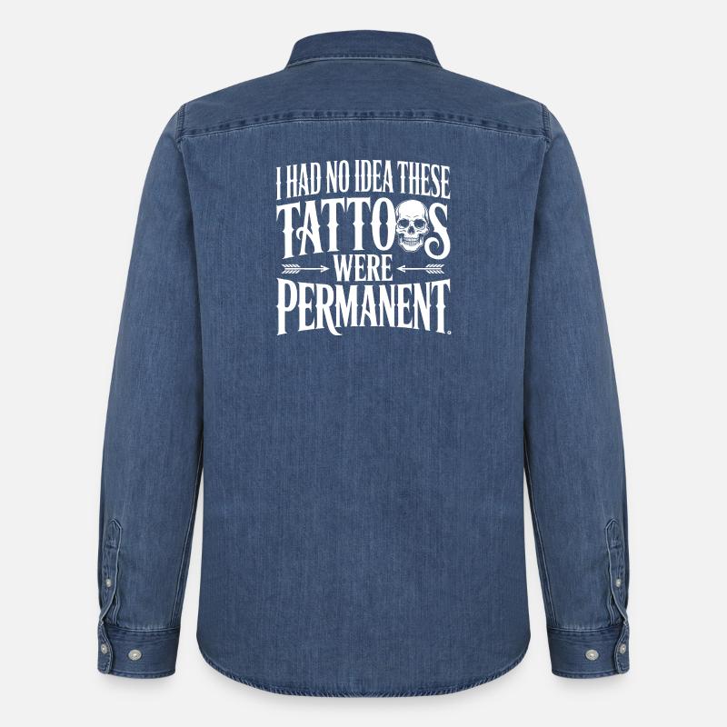 Tattoos waren ein dauerhaftes Zitat. - Männer Jeanshemd Organic von Stanley/Stella - verwaschenes Mittelblau