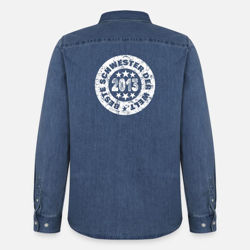 Schwester 2013 - Männer Jeanshemd Organic von Stanley/Stella - verwaschenes Mittelblau 